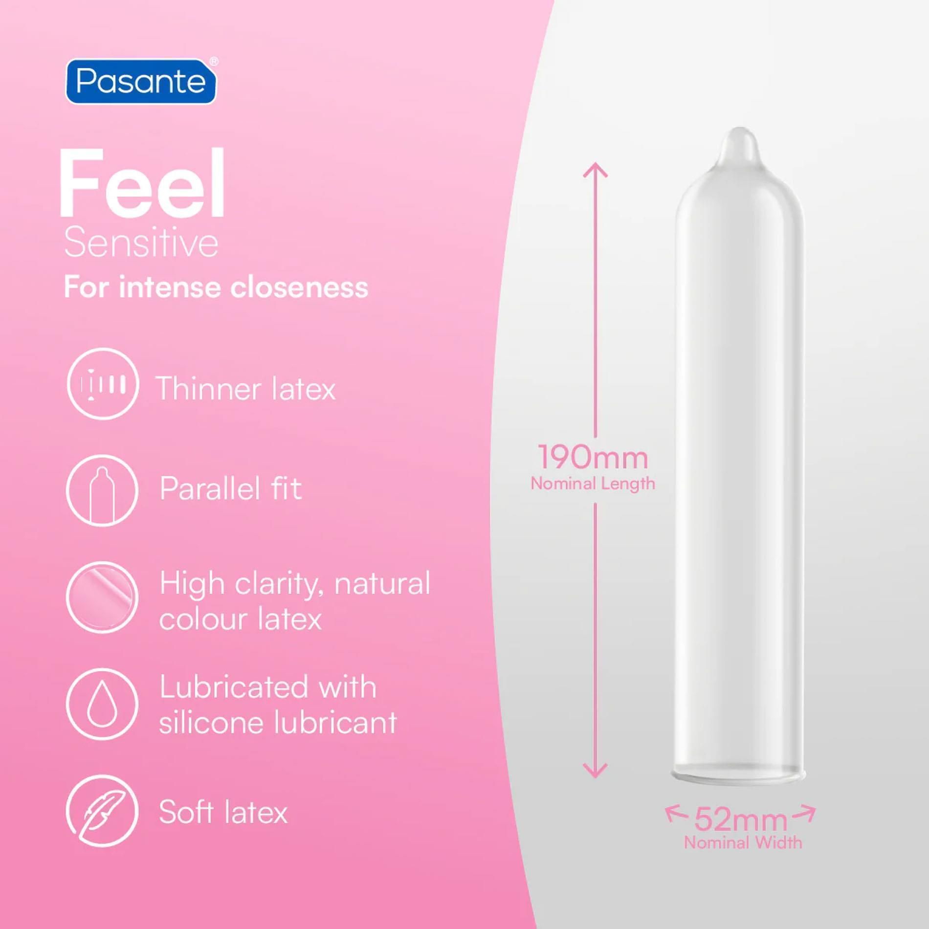 Презервативы Pasante Sensitive Feel, 3 шт
