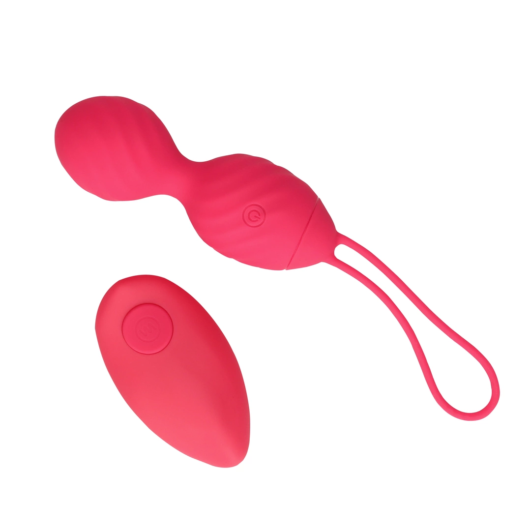 Виброяйцо Loveline Egg with Remote Control, 9.2 см (красный)