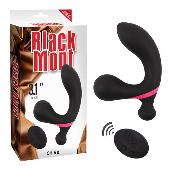 Стимулятор простаты Black Mont P-spot Probe, 12,8 см (черный)