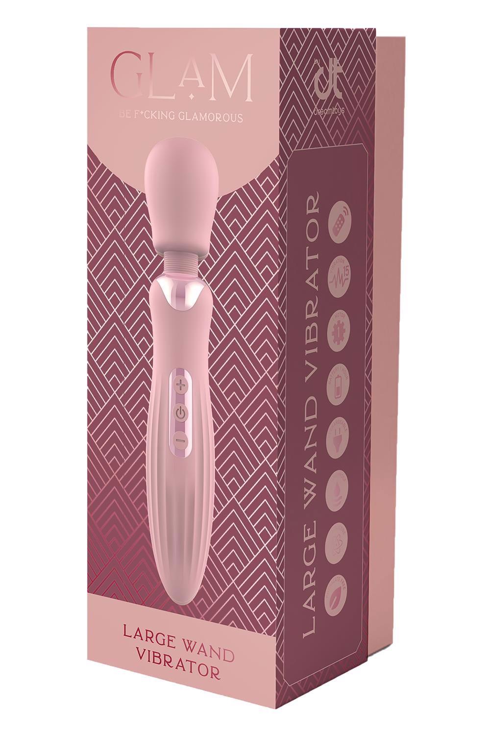 Вибратор Glam Large Wand, 24 см (светло-розовый)