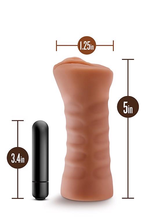 Мастурбатор с вибрацией M For Men Julieta (коричневый)