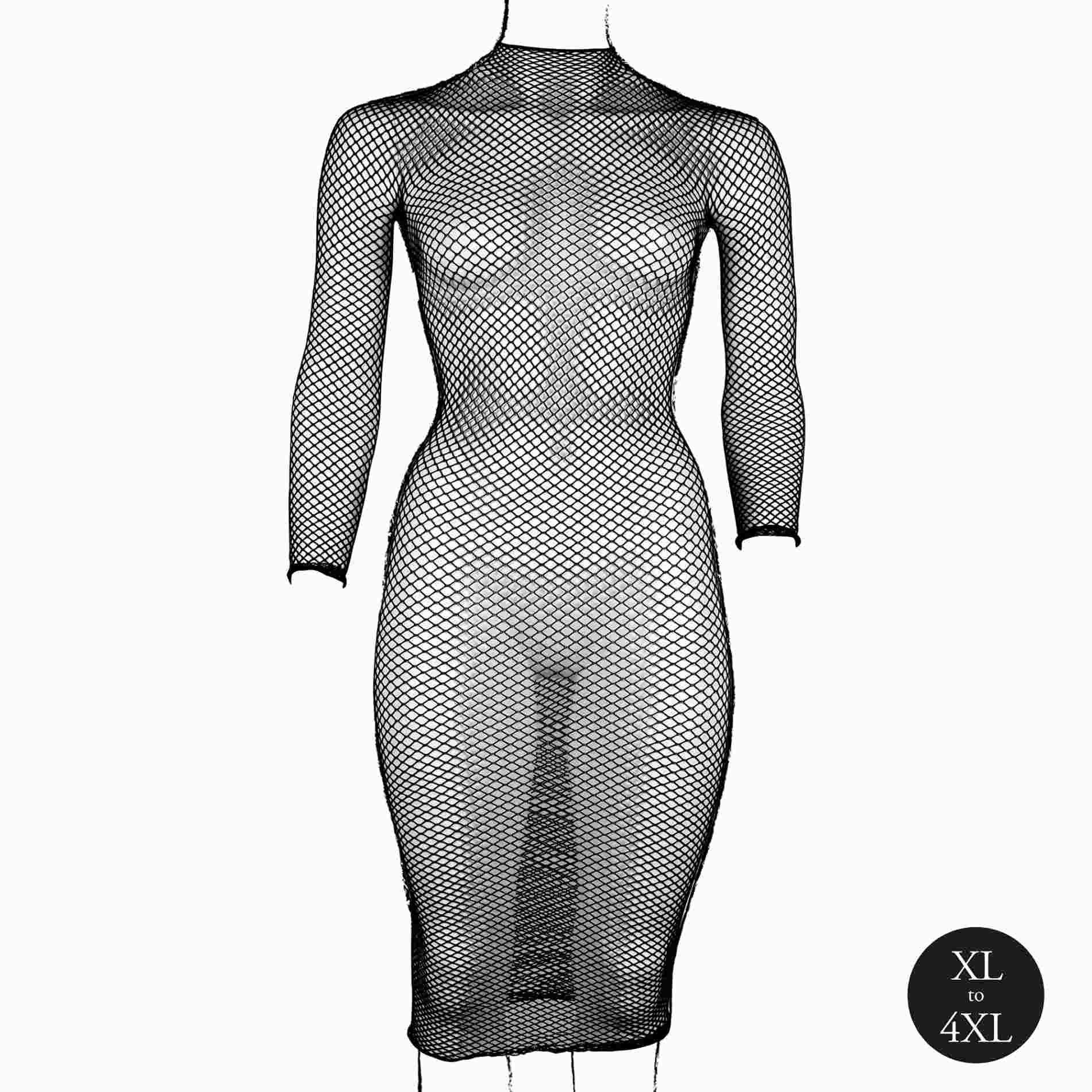 Платье с длинными рукавами Le Désir, Plus Size (черный)