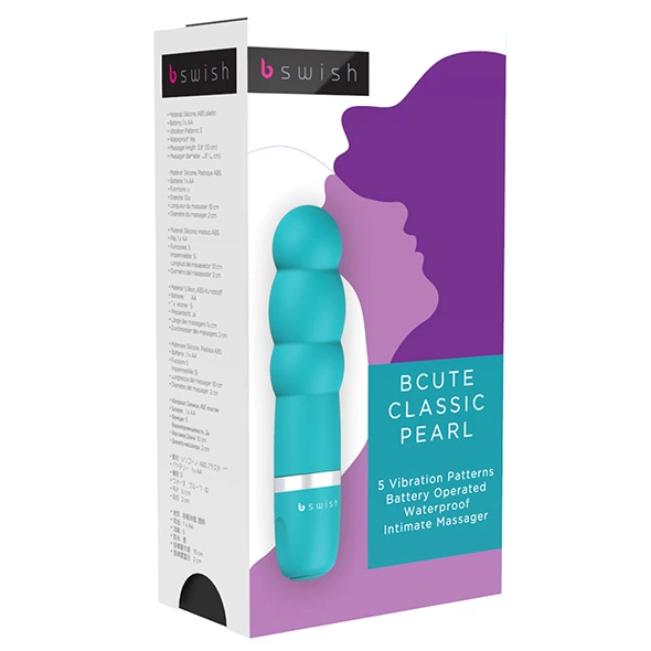 Вибратор B Swish Bcute Classic Pearl, 10 см (бирюзовый)