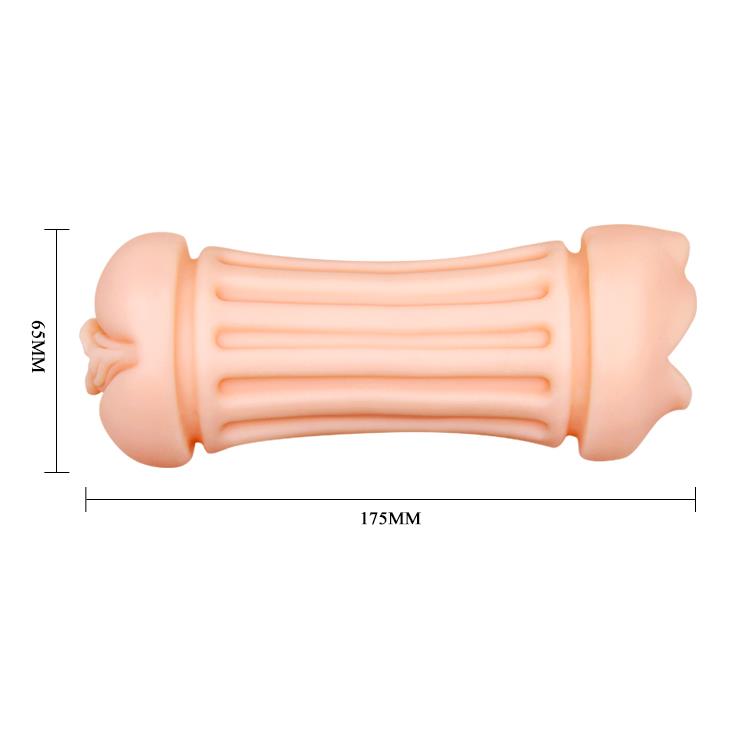 Двосторонній мастурбатор Crazy Bull Nancy (телесный)