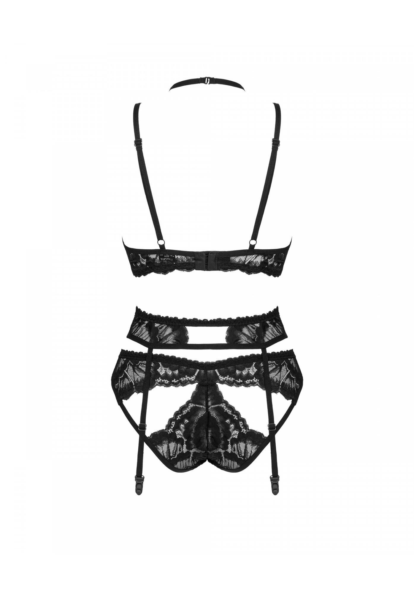 Комплект белья Obsessive Alessya, M/L (черный)