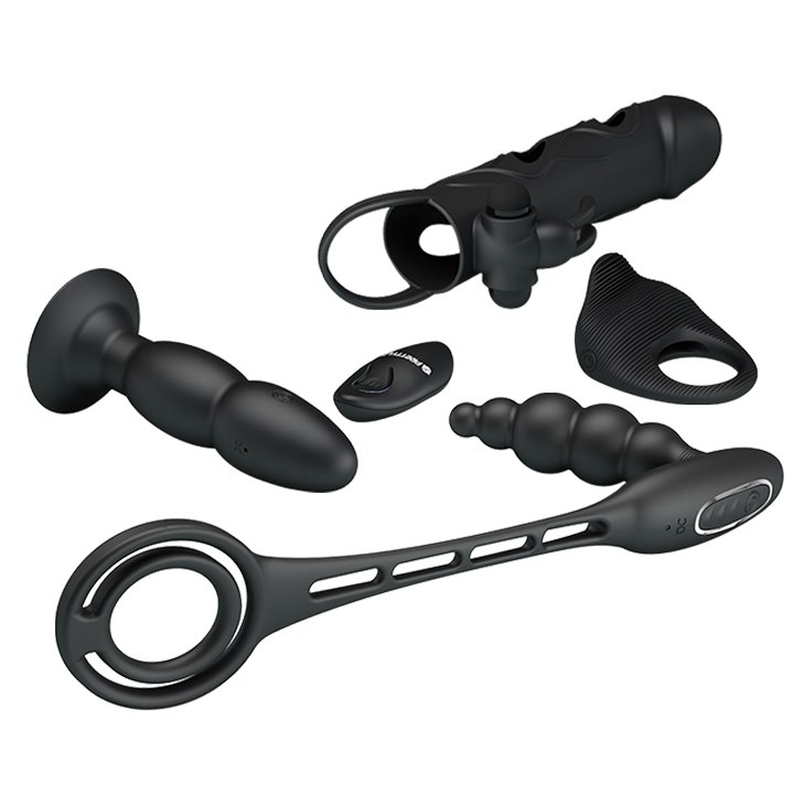 Zestaw zabawek erotycznych Pretty Love Master Hunter, 4 szt (czarny)