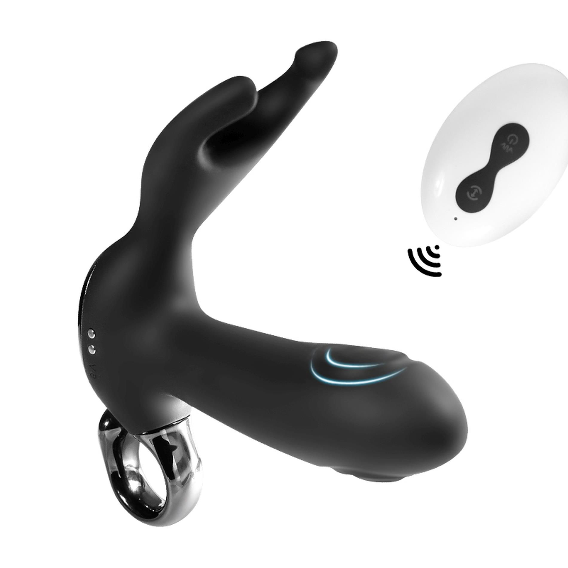 Стимулятор простаты B - Series Cute Dual Tapping Anal, 10.1 см (черный)