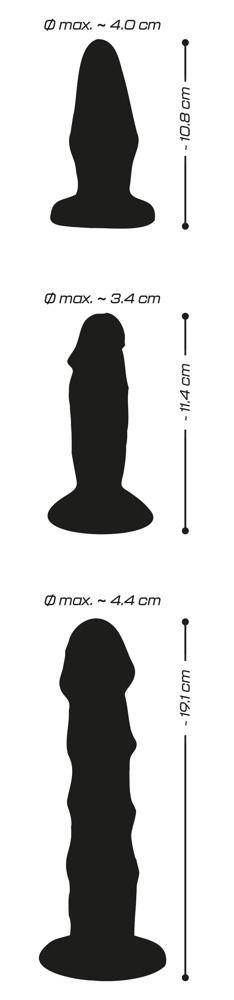 Набор Crystal Clear Anal Training Set, 3 шт (розовый)