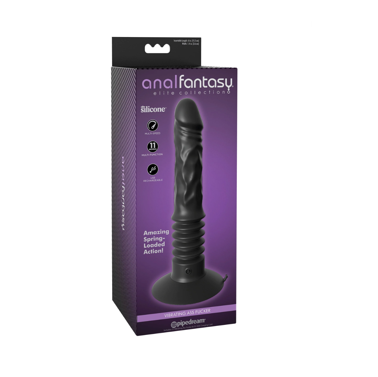 Вибратор Pipedream Anal Fantasy, 19 см (черный)