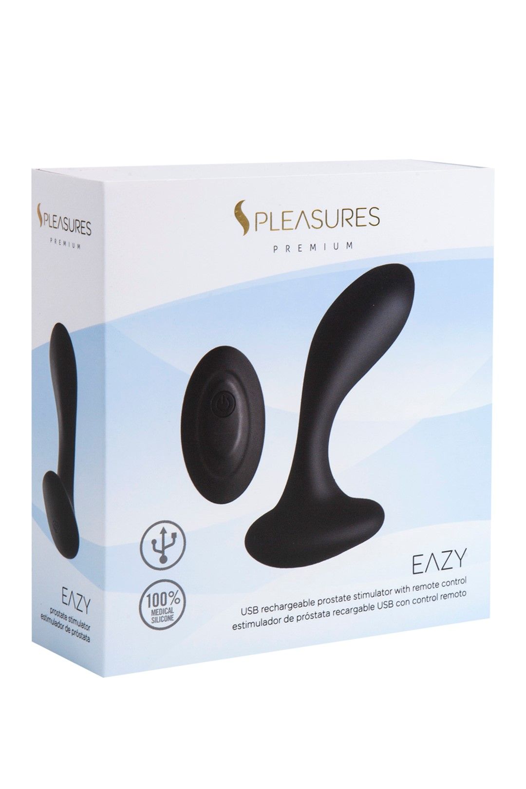Стимулятор простаты Pleasures Premium Eazy, 12,5 см (черный)