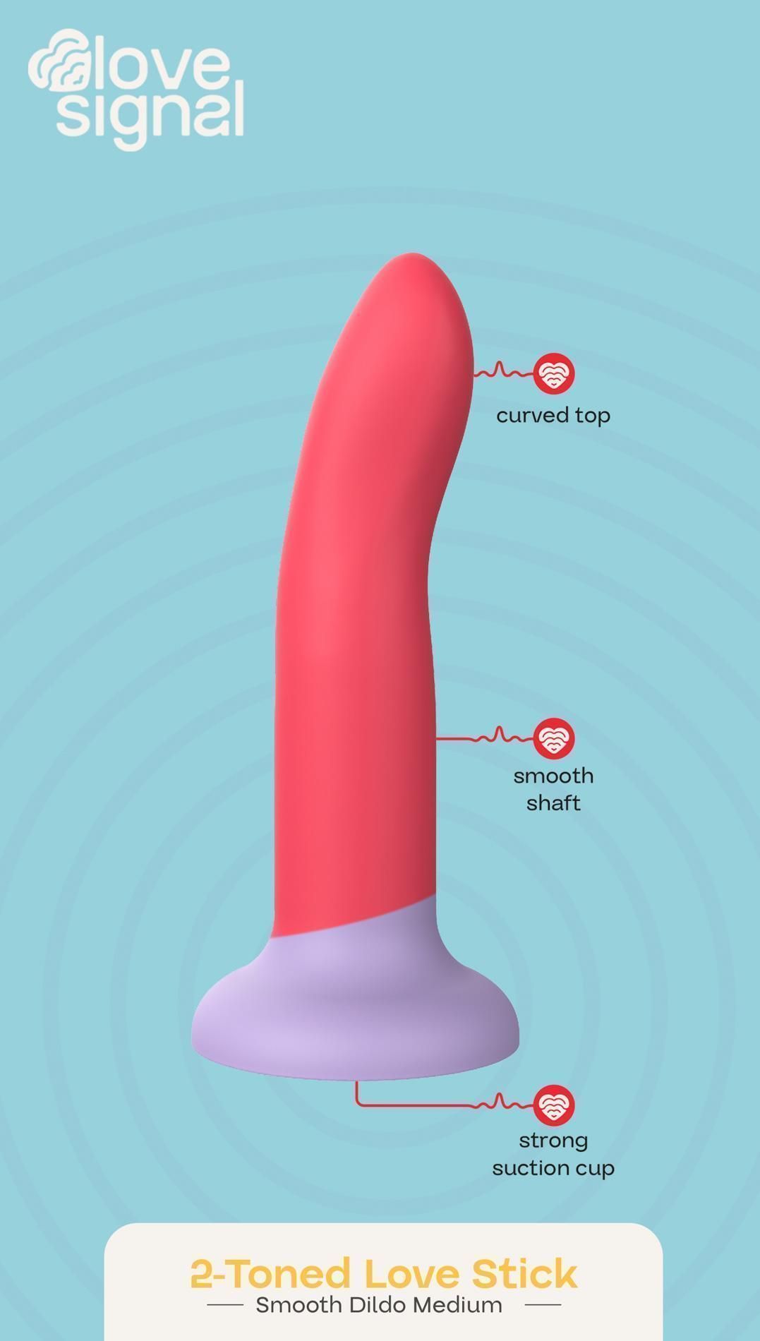Dildo Dream Toys 2-Toned Love Stick Medium, 17 cm (czerwony)
