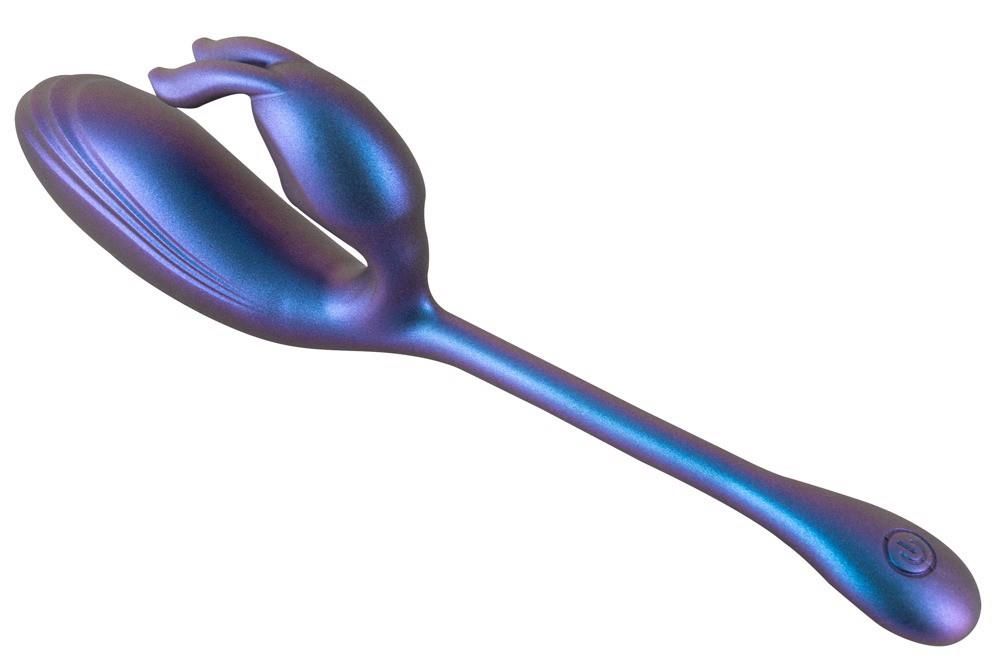 Wibrator Sweet Smile Flexible Double Bullet, 22.5 cm (niebieski)