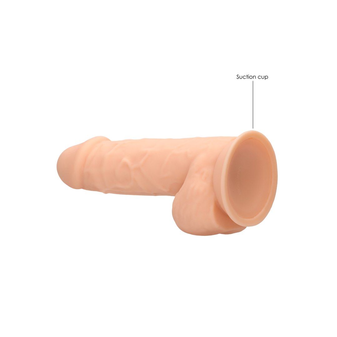 Dildo RealRock With Balls, 21.6 cm (w kolorze cielistym)