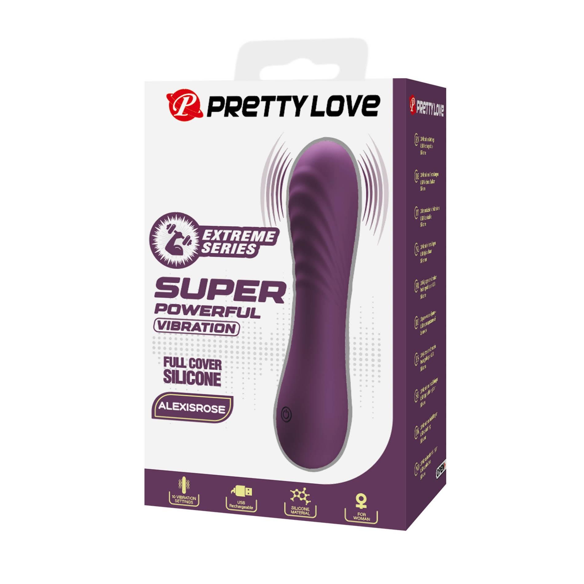 Pretty Love AlexisRose Purple - Mini-wibrator, Fioletowy, 15 cm