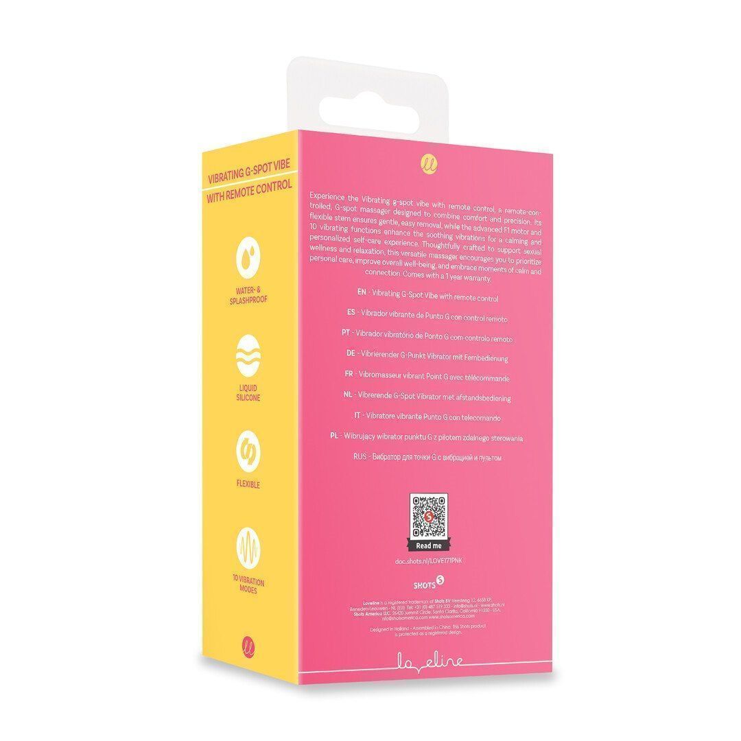 Виброяйцо Loveline G-Spot Remote Control, 24 см (розовый)