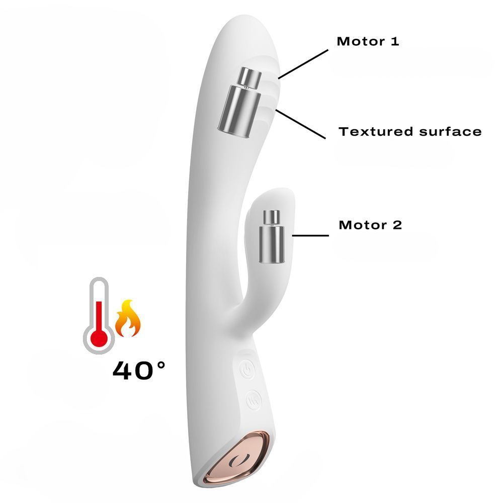 Wibrator królik Dorcel Flexi Rabbit, 21,2 cm (biały)