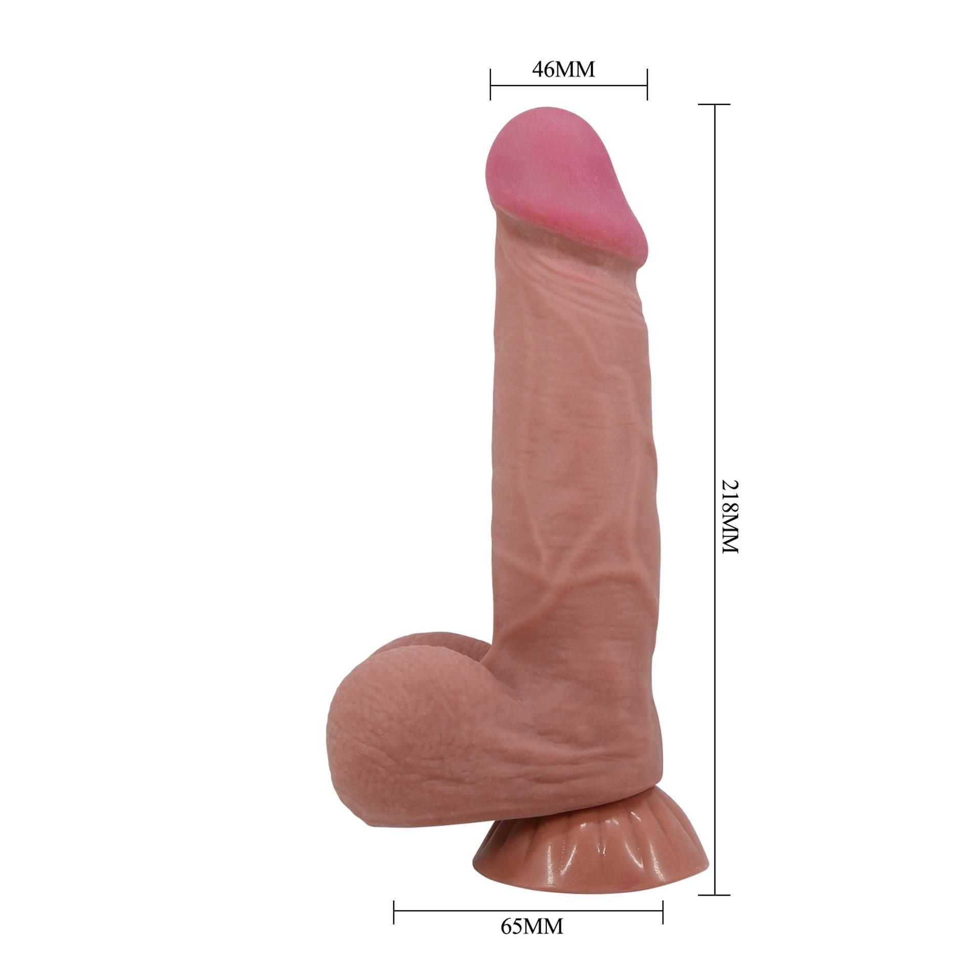 Фаллоимитатор Baile Sliding Skin Bendable 8,5'', 21.8 см (коричневый)
