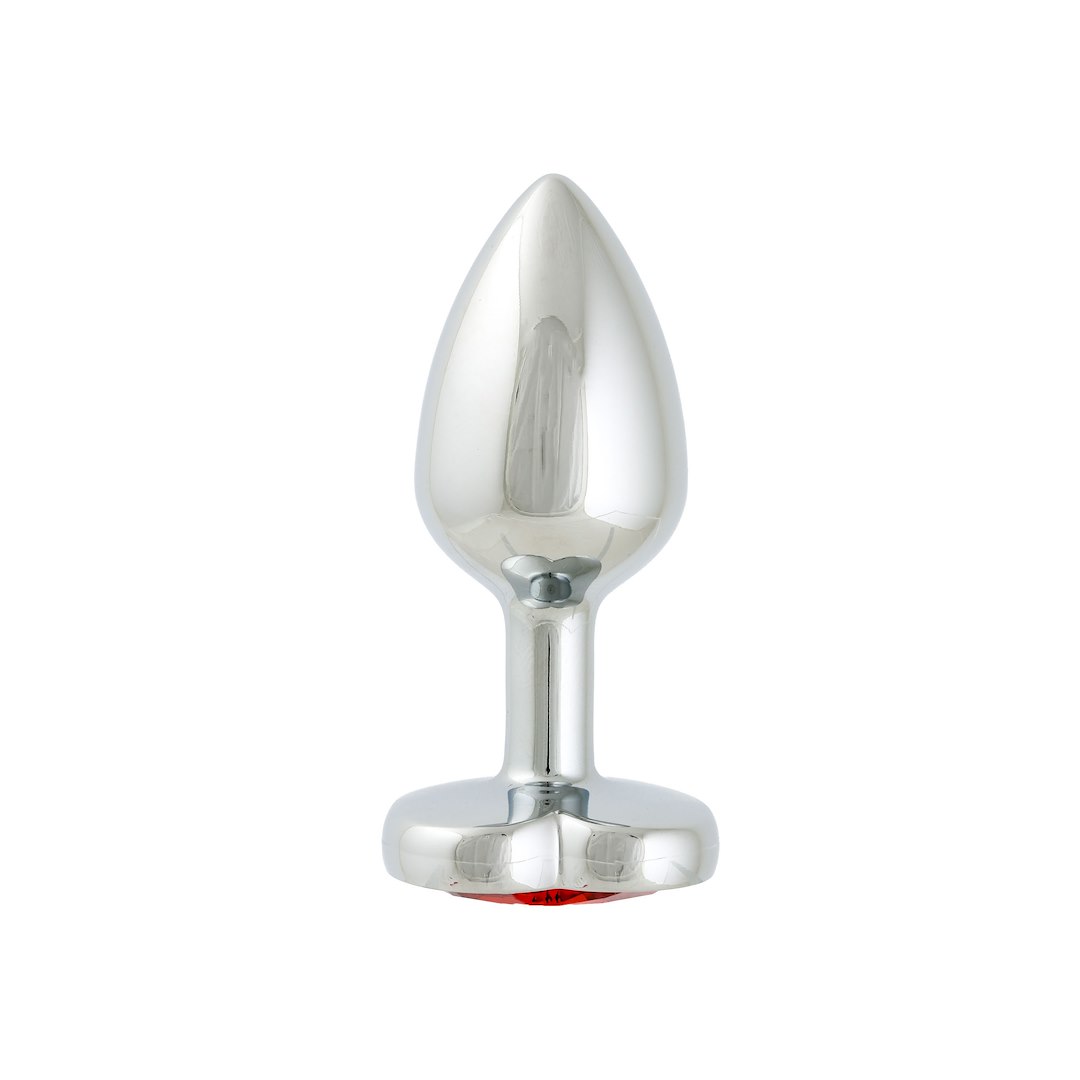 Korek Analny z kryształem Simply Pleasure S, 7 cm (czerwony)