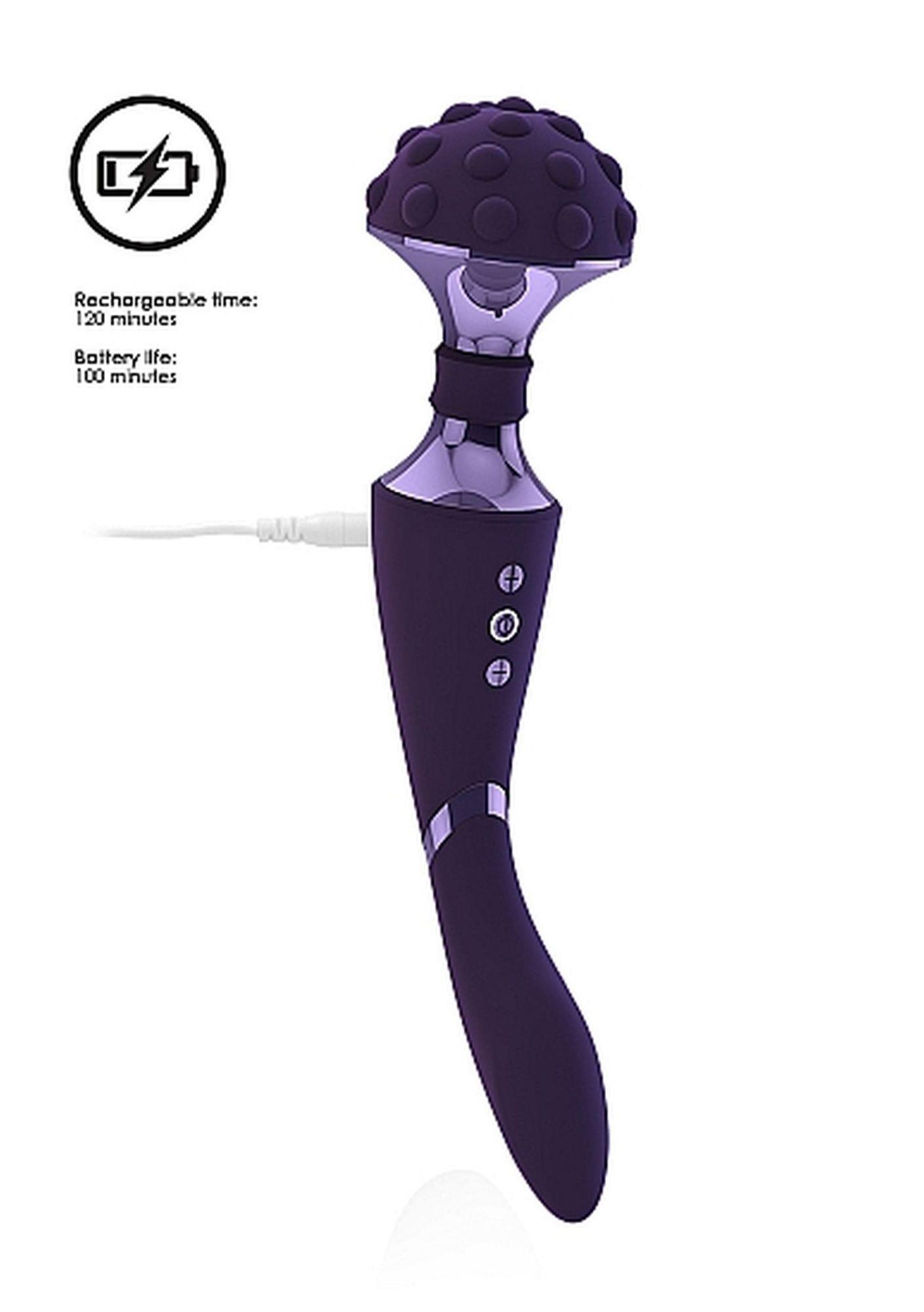 Вибромассажер Vive Shiatsu Bendable Massager Wand, 28.6 см (фиолетовый)