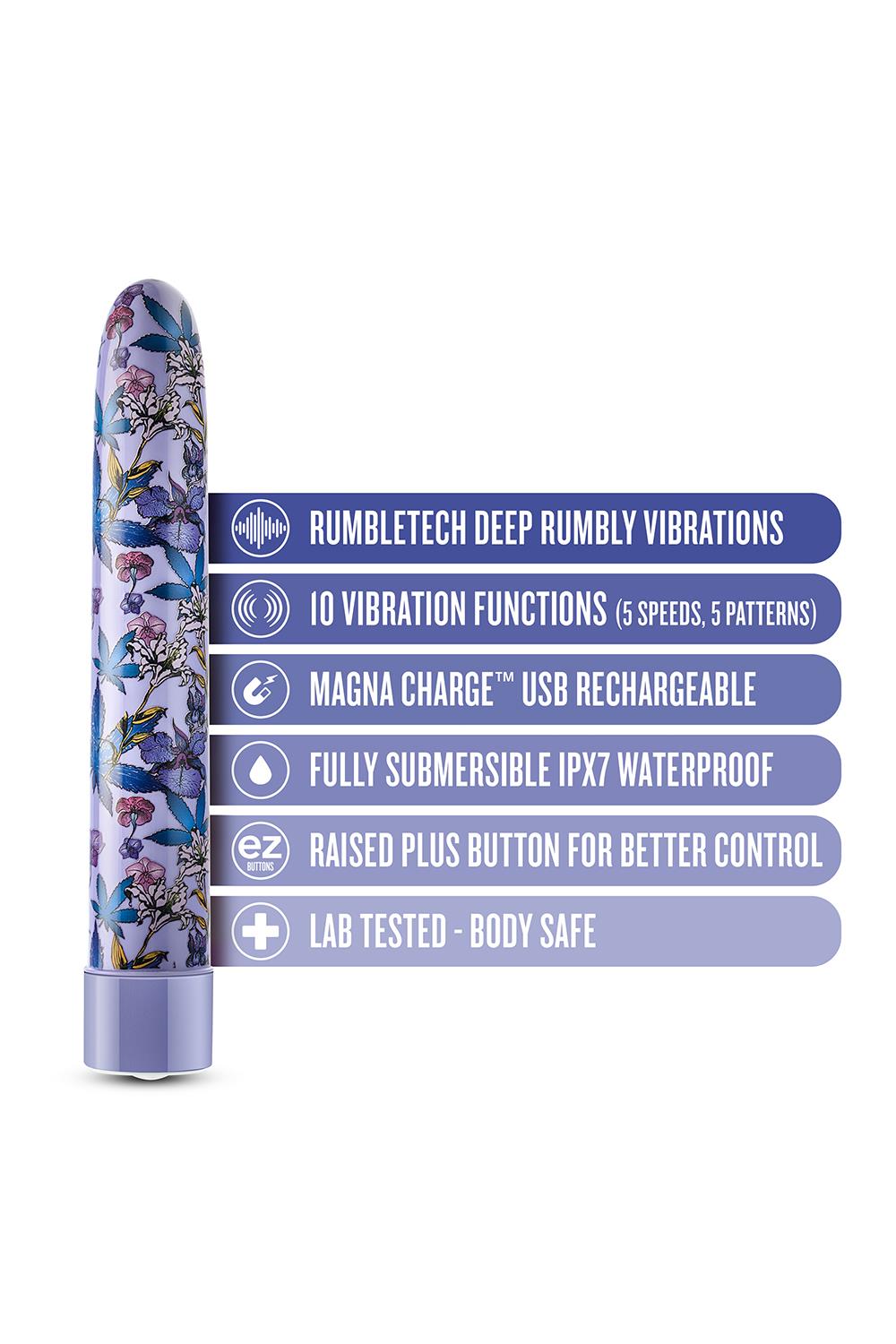 Вибратор Blush Limited Addiction Floradelic, 17.8 см (фиолетовый)