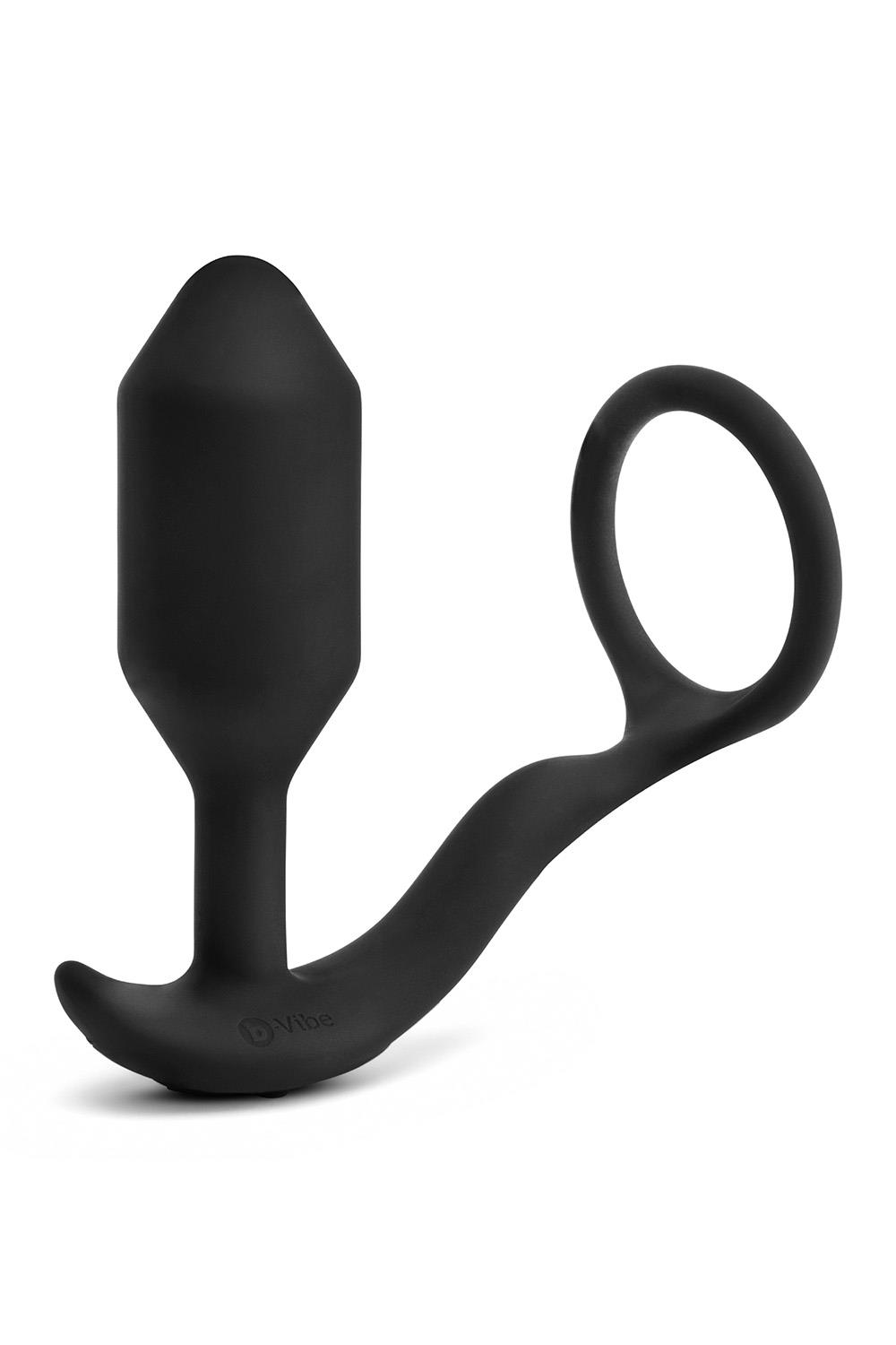 Korek analny B-Vibe Snug Tug M, 10,7 cm (czarny)