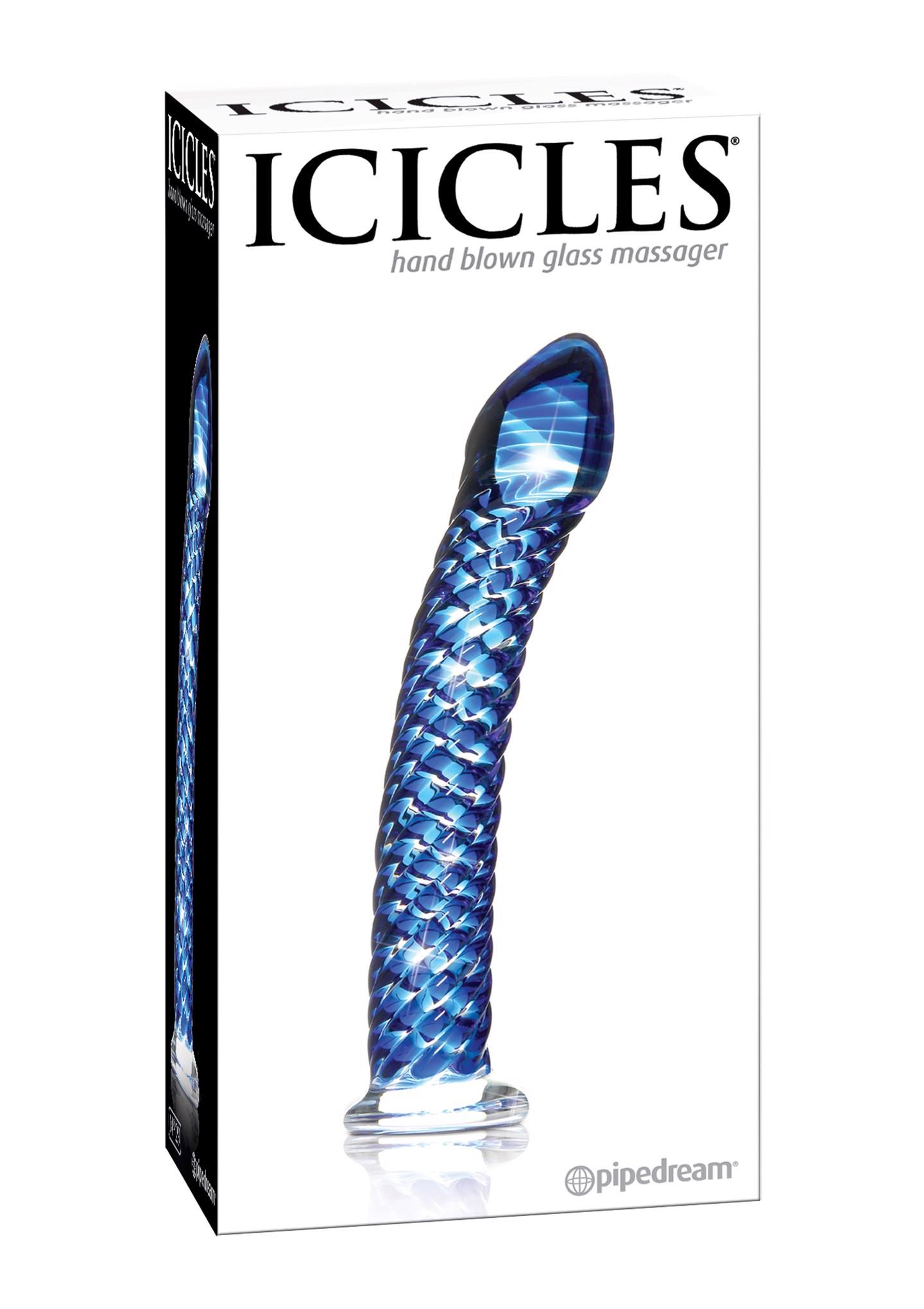 Фаллоимитатор Icicles Model 29, 19 см (синий)