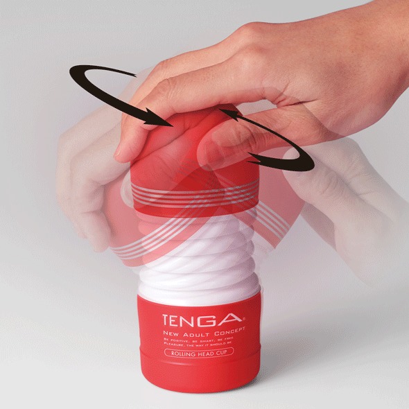 Мастурбатор Tenga Rolling Head Cup New (белый)