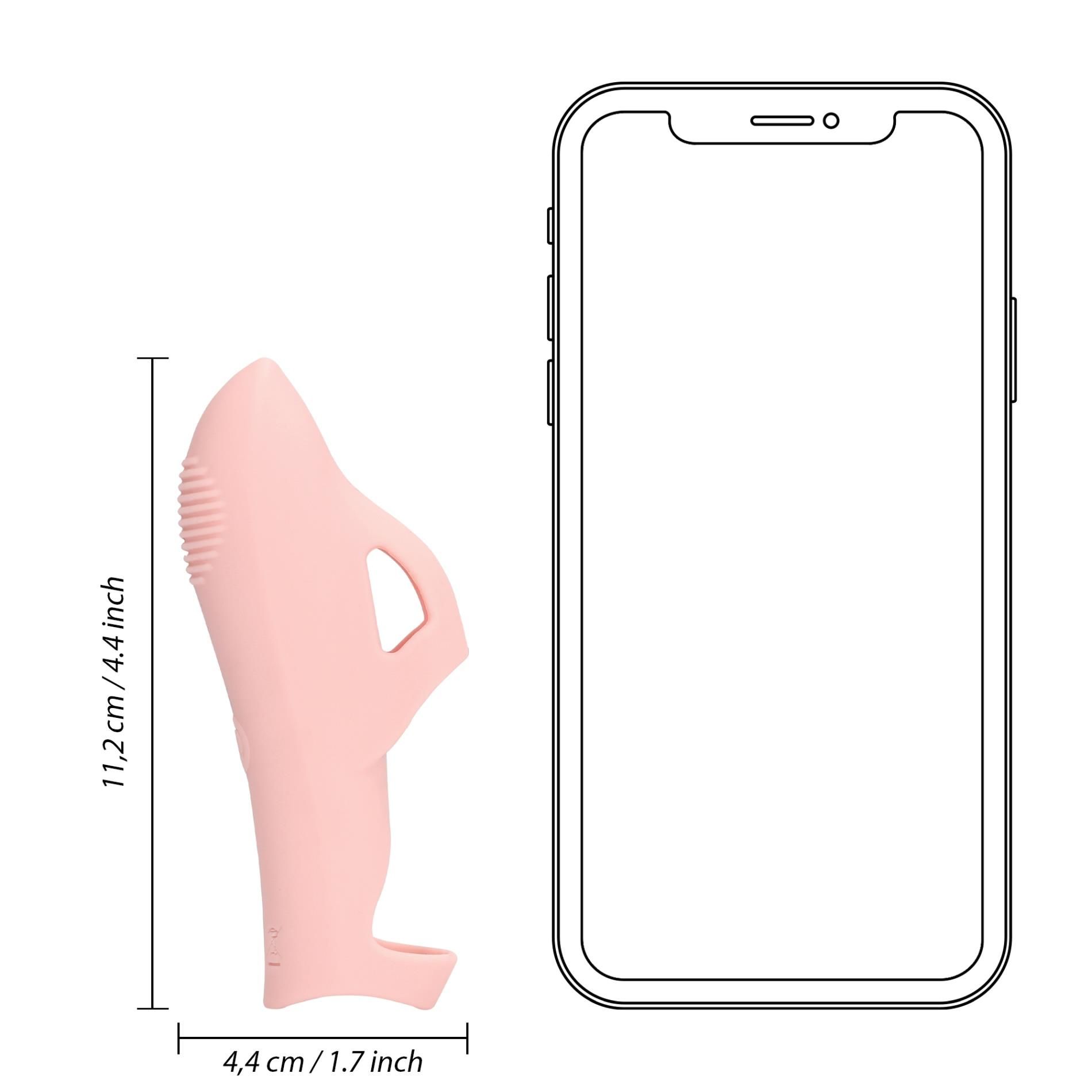 Wibrator na palec Loveline Silicone Finger, 11.2 cm (różowy)