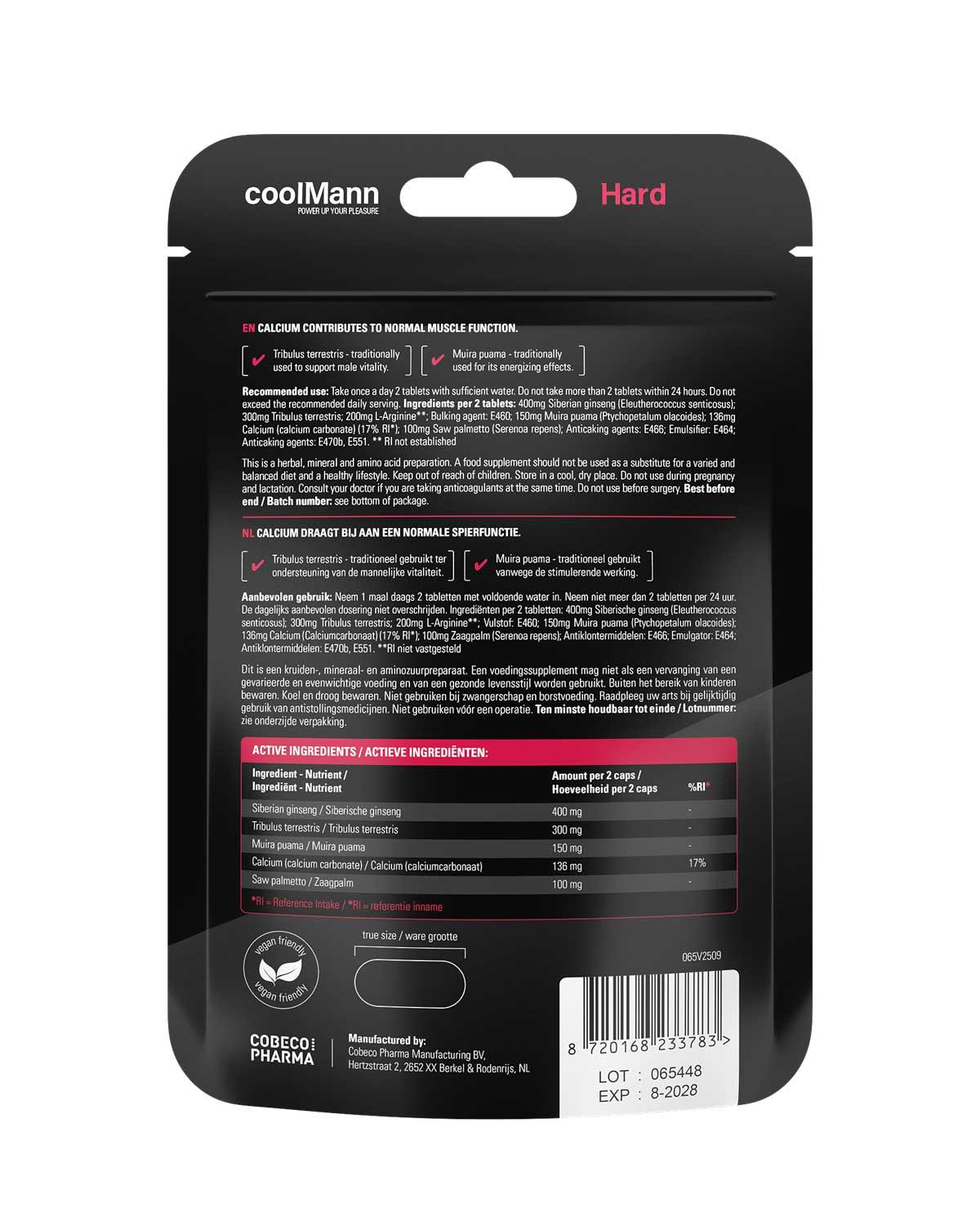 Cobeco Pharma Wholesale BV Hard - Tabletki na erekcję