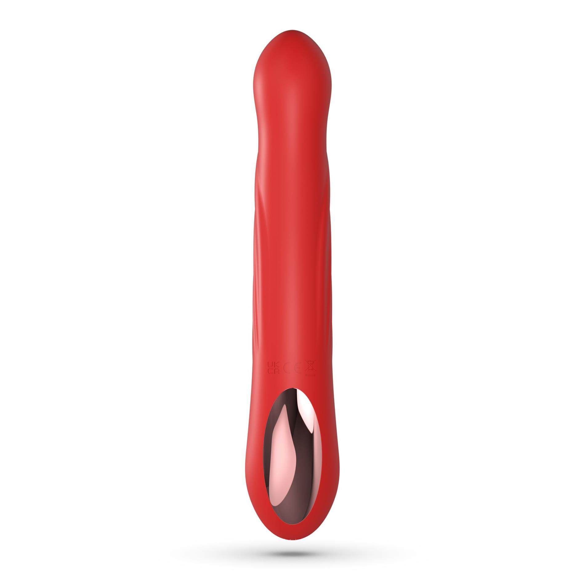 Вибратор-кролик Crushious Lapin Thrusting, 21.5 см (красный)