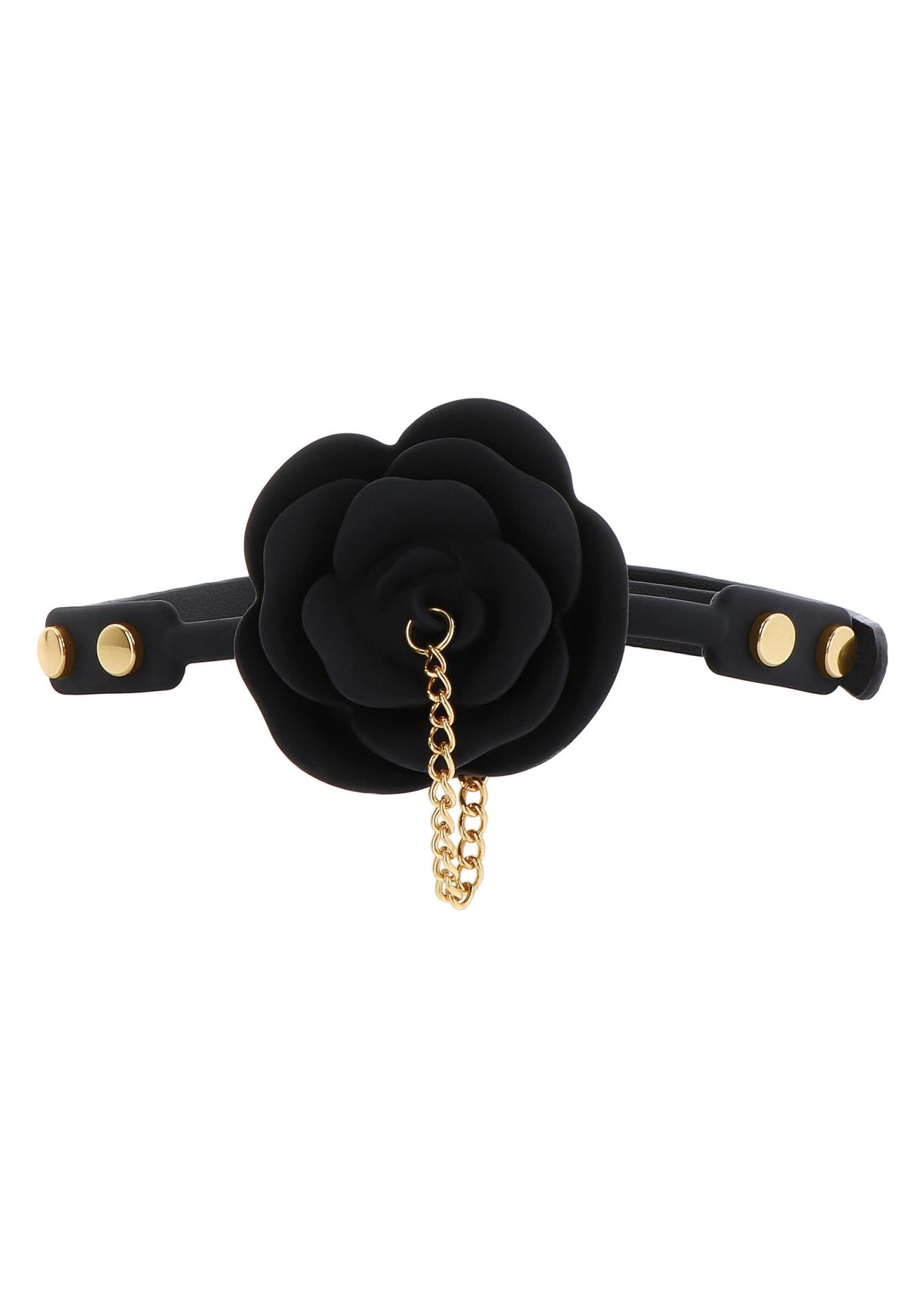 Кляп Taboom Rose Ball Gag with Plug, 4.2 см (черный)