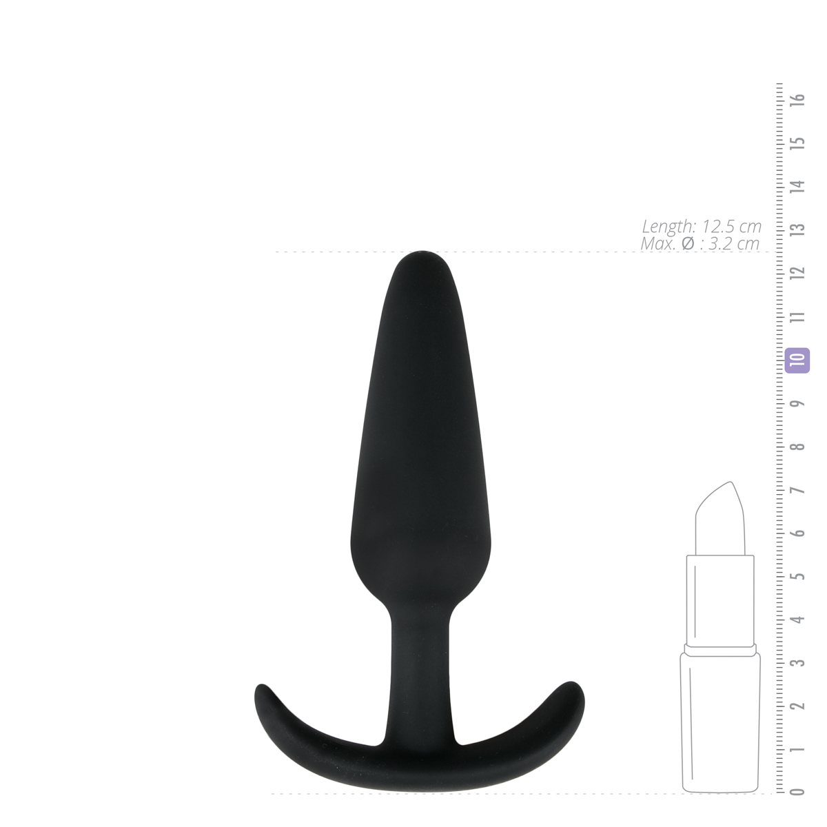 Korek analny EasyToys Anal Collection Buttplug L, 12.5 cm (czarny)