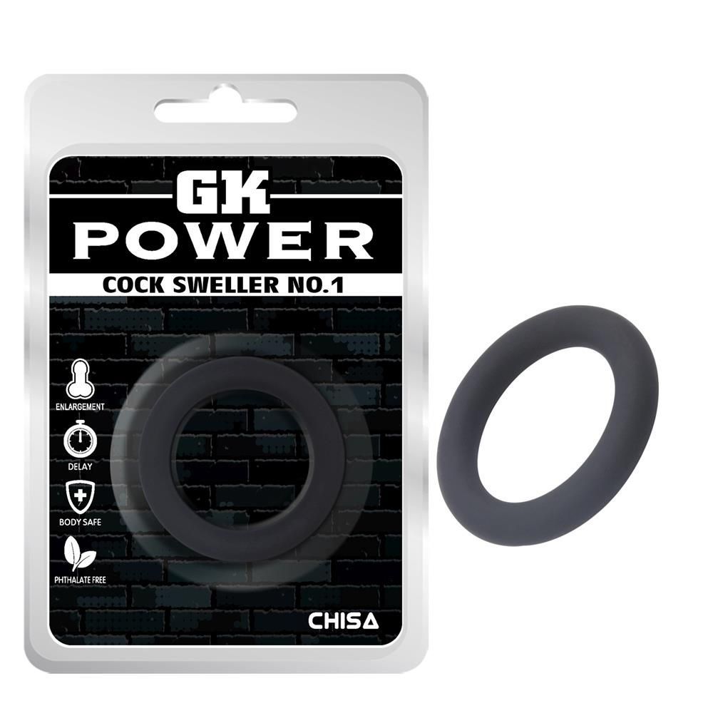 Эрекционное кольцо GK Power Cock Sweller No.1 (черный)