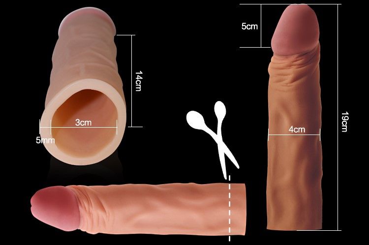 Насадка на пенис Lovetoy Pleasure X-Tender Series, 18,5 см (телесный)