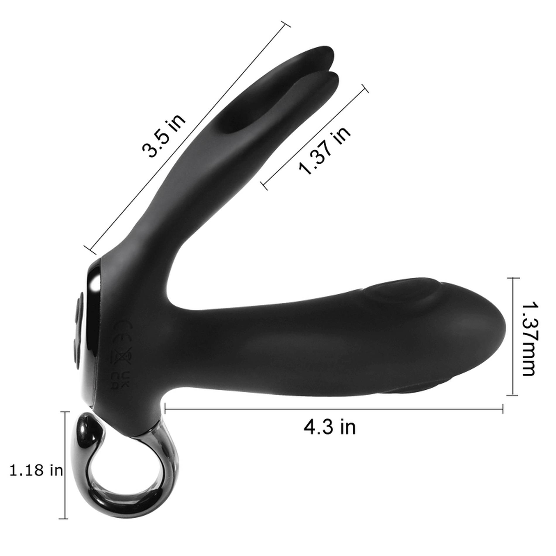 Стимулятор простаты B - Series Cute Dual Tapping Anal, 10.1 см (черный)