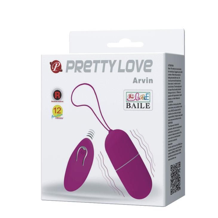 Виброяйцо Pretty Love Arvin Vibrating Egg, 7,9 см (фиолетовый)