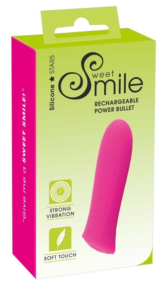 Вибратор Sweet Smile Rechargeable Power Bullet, 8,5 см (розовый)
