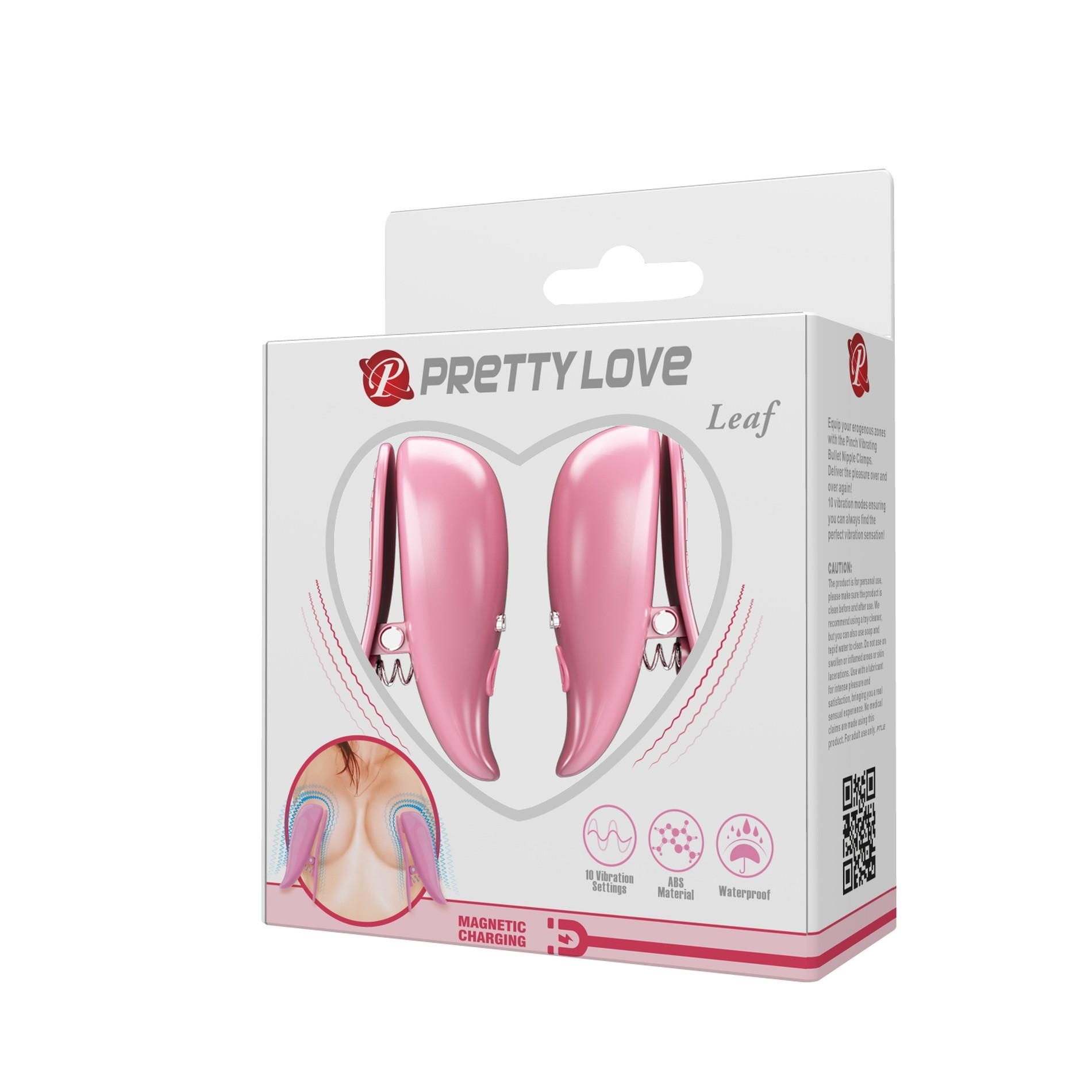 Зажимы для сосков Pretty Love Leaf, 5,1 см (розовый)