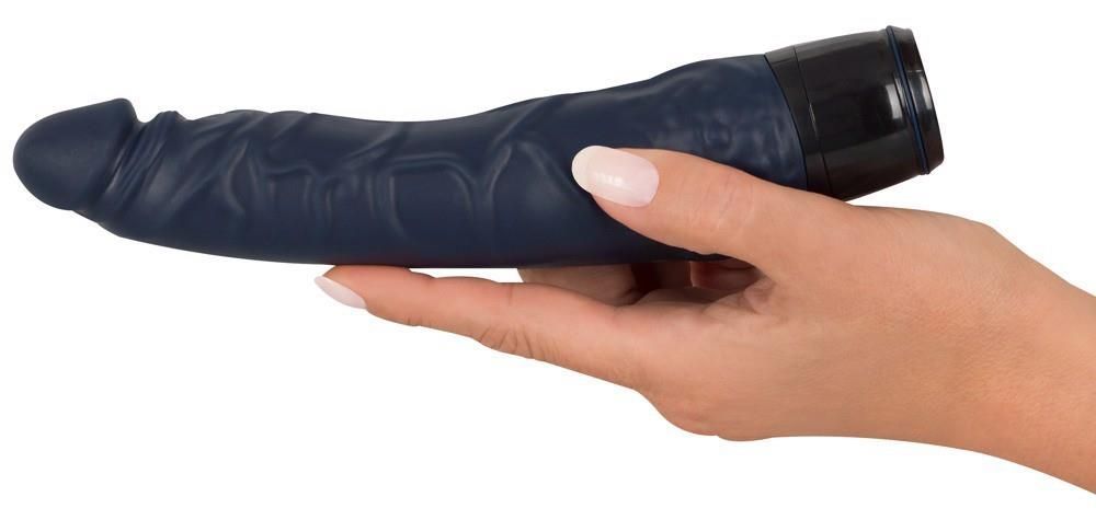 Вибратор Vibra Lotus Penis Grey Vibrator, 20 см (синий)