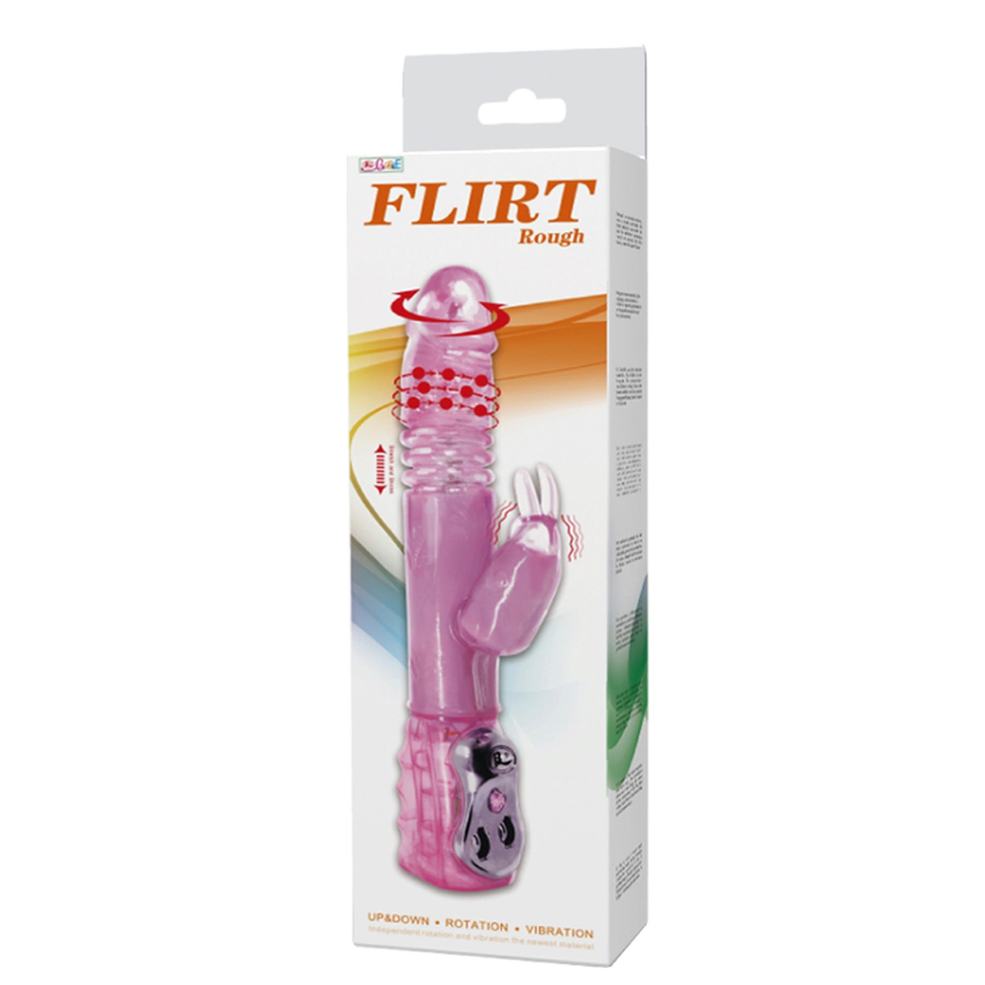 Вибратор-кролик Baile Flirt Rough, 29 см (розовый)