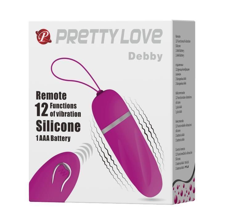 Виброяйцо Pretty Love Debby Remote, 7,5 см (розовый)