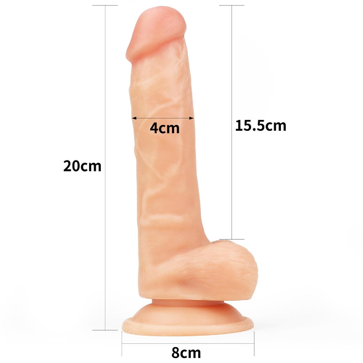 Фаллоимитатор LoveToy Ultra Soft Dude, 20 см (телесный)