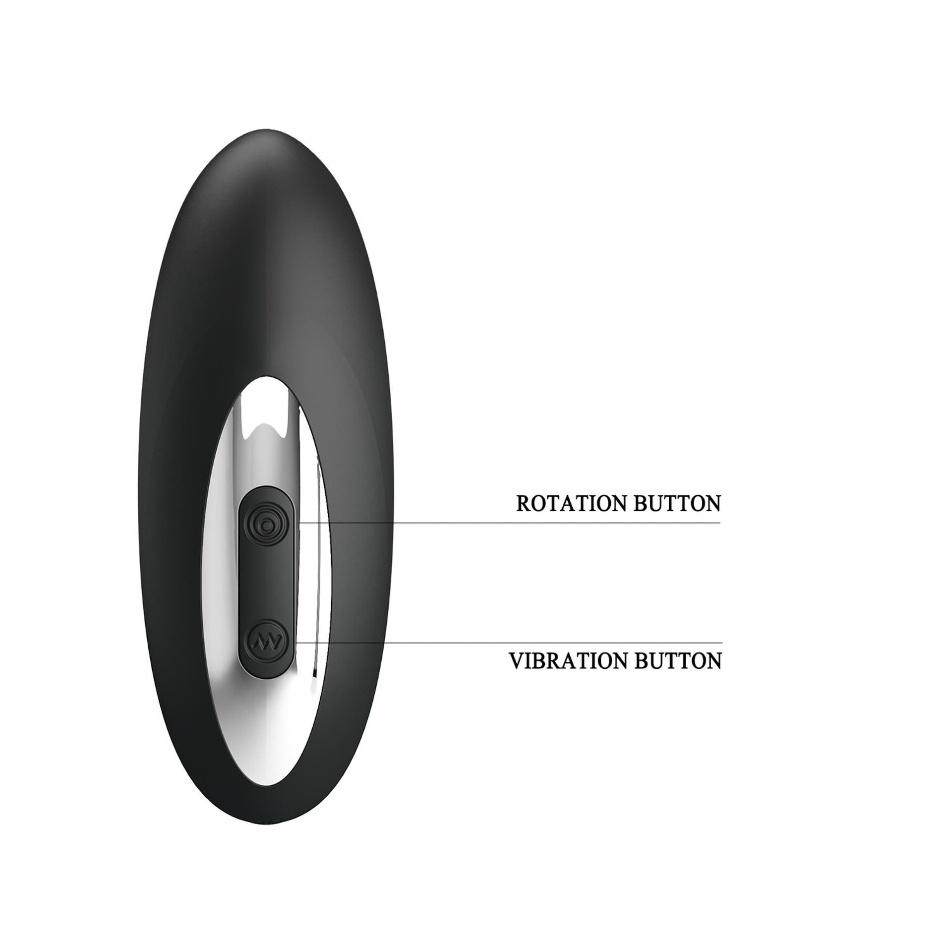 Стимулятор простаты Mr. Play Powerful Vibrating, 16 см (черный)