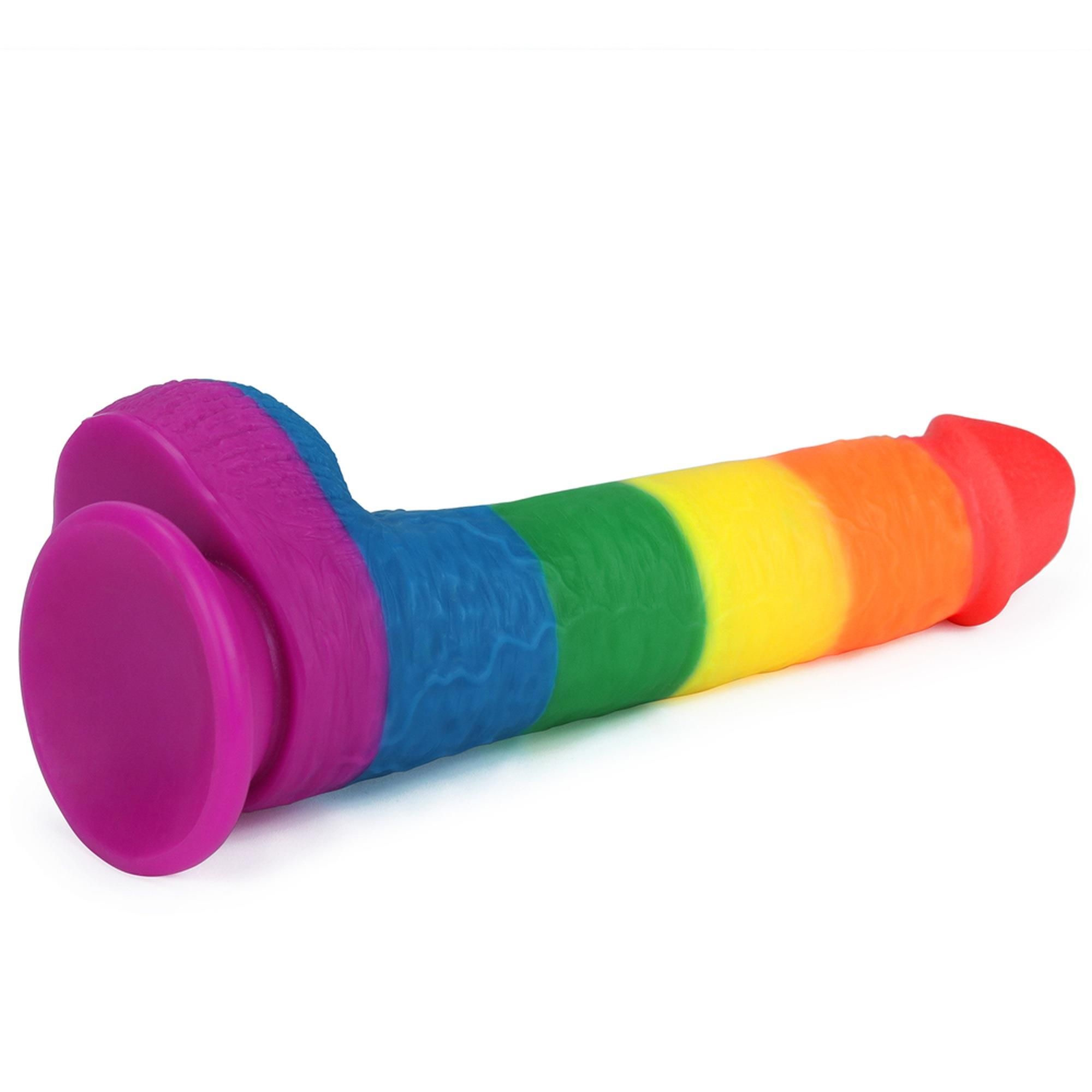 Фаллоимитатор LoveToy 9'' Prider, 22.5 см (радужный)