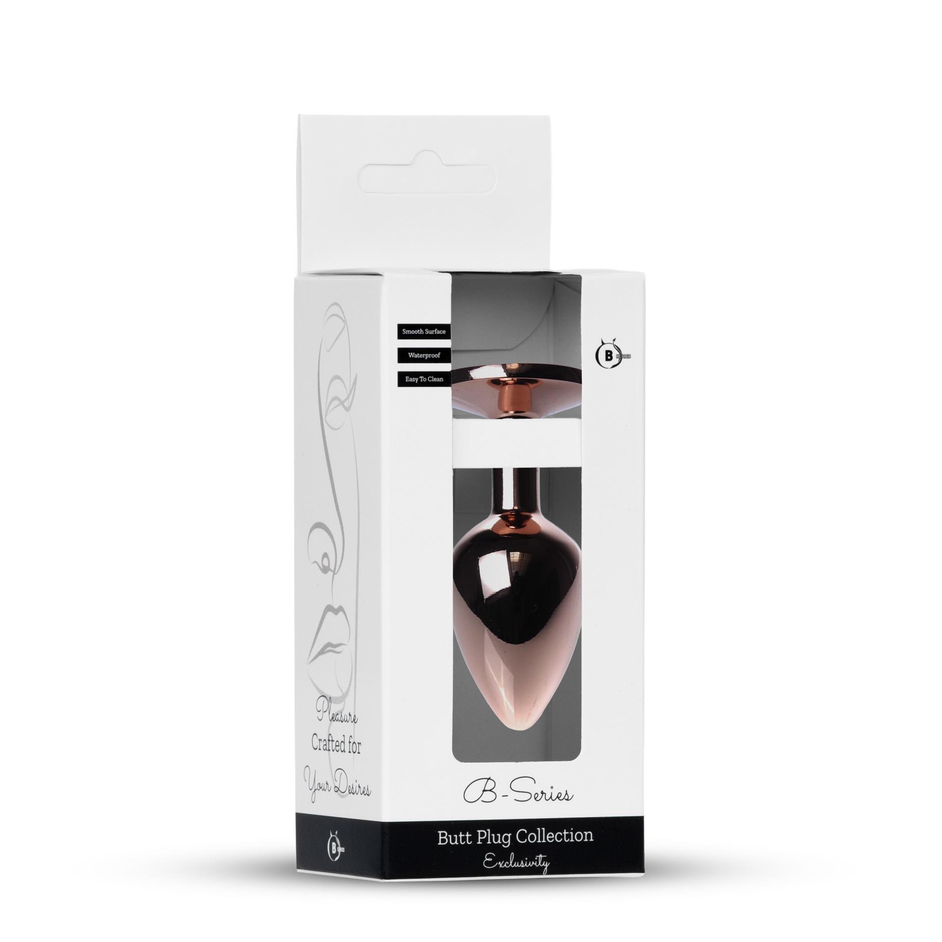 Анальна пробка з кристалом B - Series HeavyFun Plug-Jewellery, 7 см (зелений)