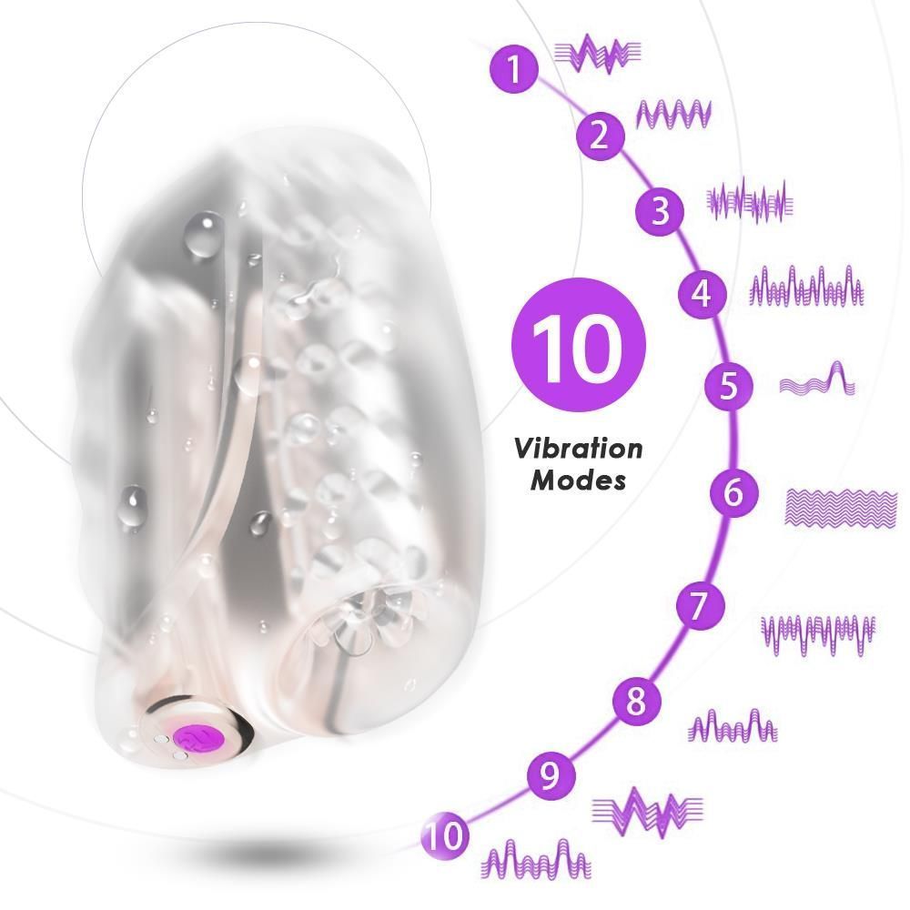 Мастурбатор с вибрацией B - Series Joy Master (прозрачный)