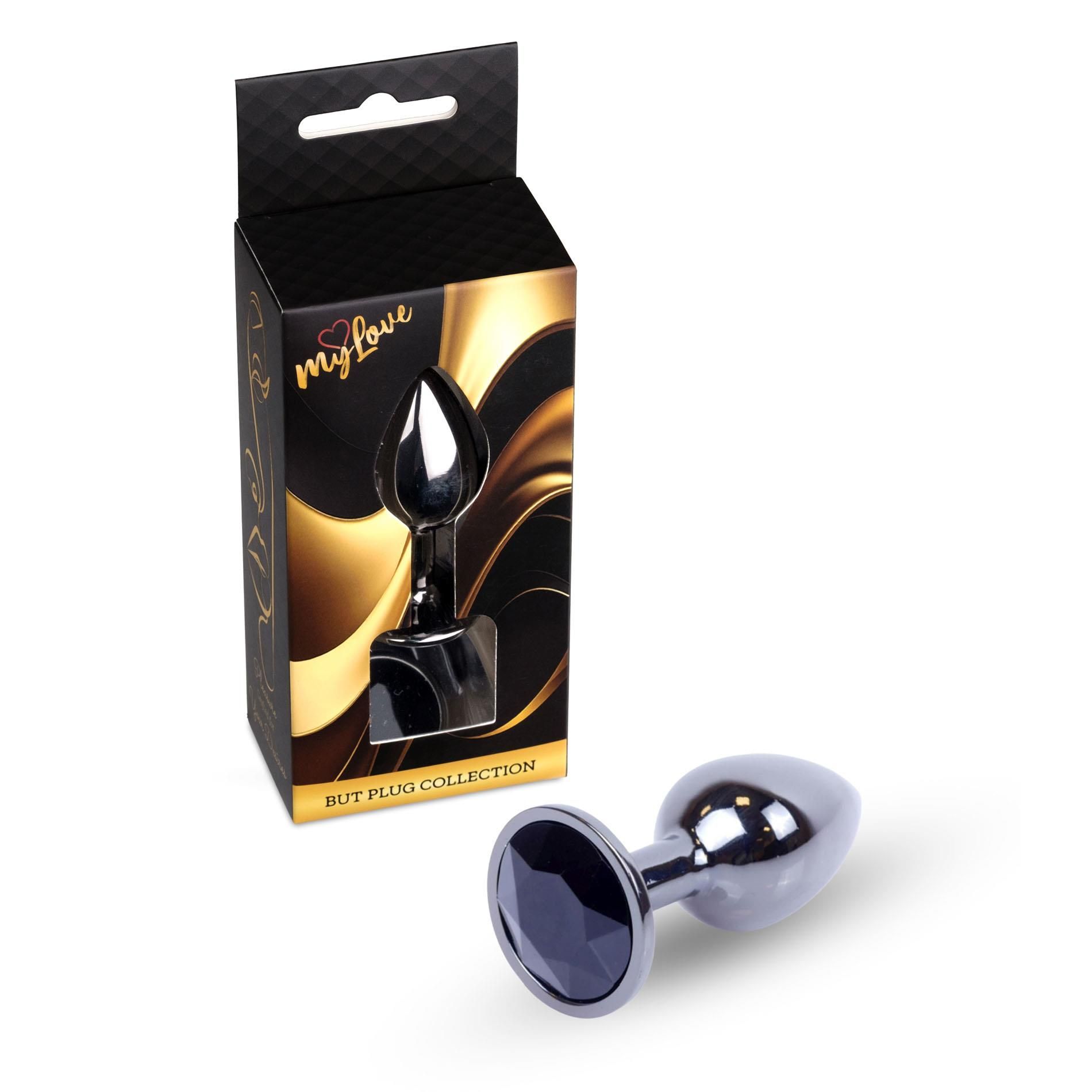 Korek analny MyLove Toys Jewelry Dark Silver Plug, 7 cm (czarny)