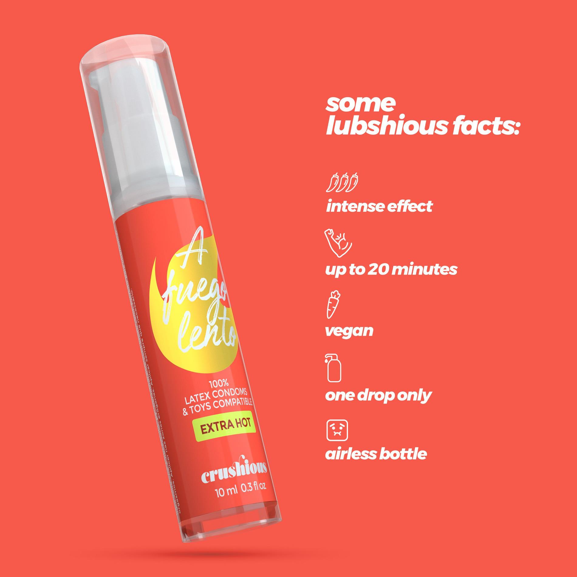 Лубрикант Crushious A Fuego Lento Extra Hot, 10 мл