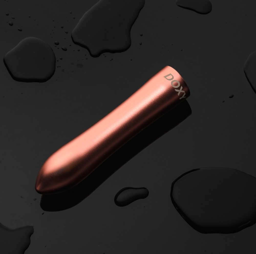 Вибратор Doxy Bullet, 12 см (розовое золото)