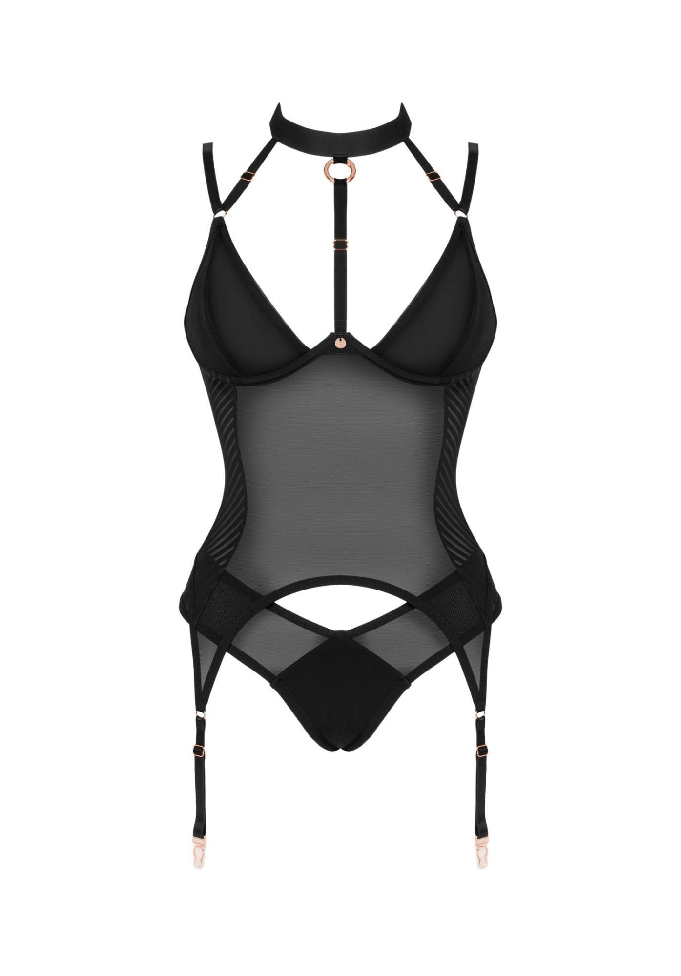 Gorset Obsessive Lingerie-Brasica, M/L (czarny)